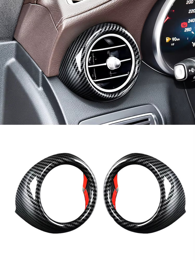 AOSRRUN Klimaanlage Lüftungsdüsen Abdeckung für Mercedes Benz GLC Klasse Coupe, Schwarz - Bild 5