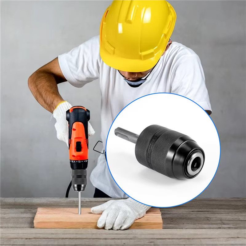 SDS Plus Bohrfutter Adapter Set mit 1/2-20 UNF Gewinde und 2-13mm Spannbereich in Schwarz - Bild 4