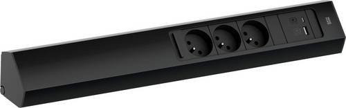 Bachmann Steckdosenleiste 932.107 in Schwarz mit USB-A und USB-C Anschlüssen - Bild 1