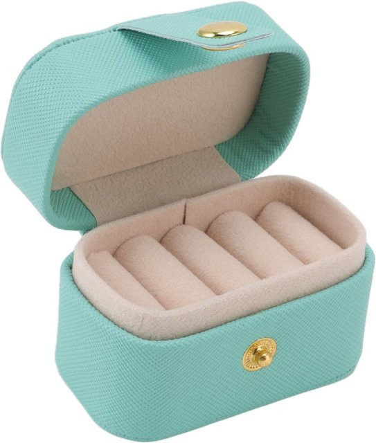Mini-Ring-Aufbewahrungsbox, PU-Leder, Blau, Damen - Bild 1