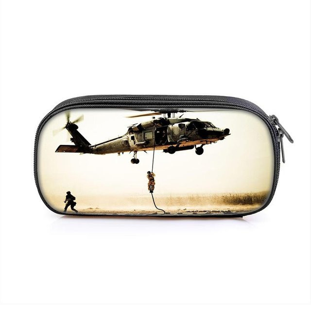 Fancy Style Studio Federmäppchen Helikopter Motiv in Multicolour mit Reißverschluss - Bild 1