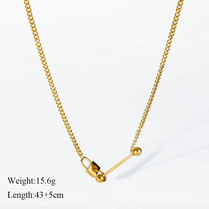 Eilieck Schmuck-Set Halskette und Armband, Edelstahl, Gold, Perle, Damen - Bild 2