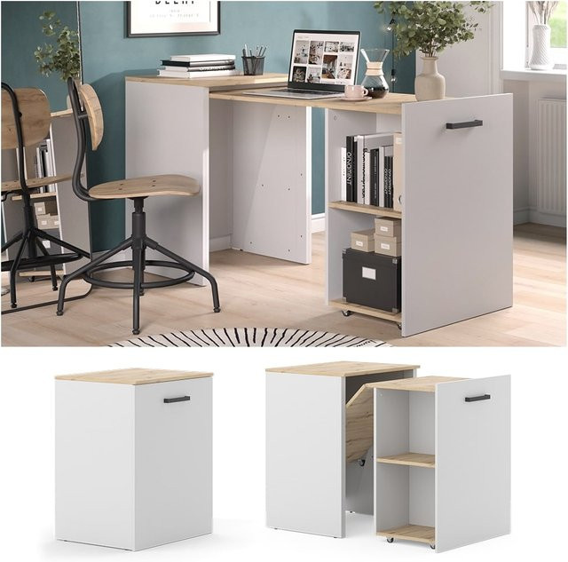 Vicco Schreibtisch Adam in Greige Eiche, B: 150,2 cm, T: 60 cm - Bild 1