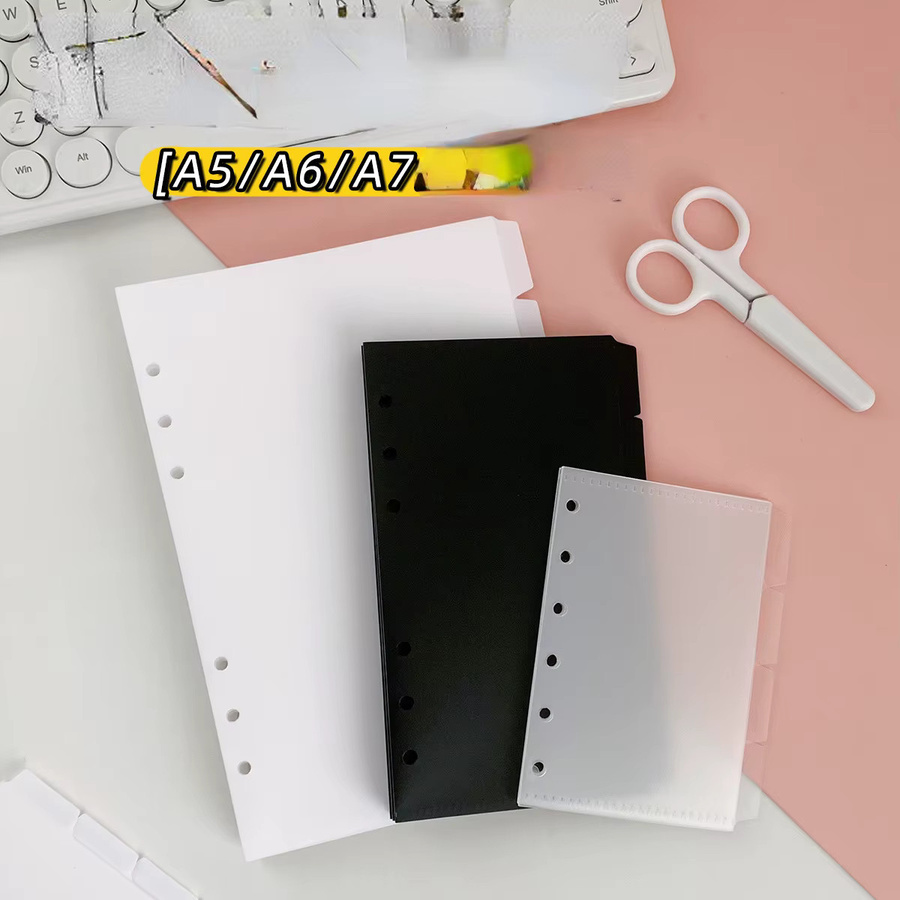 Coliky Taschenteiler für 6-Ring-Notizbücher in A5, A6 und A7 aus wasserfestem PP-Material, transparent - Bild 2