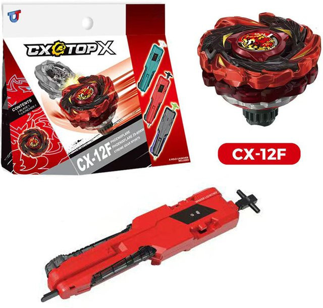 Phoenix CX-12 Radiance Bey X Booster, Spinning Toy Battle Top Gyro, mit Schwert-Launcher-Set - Bild 1