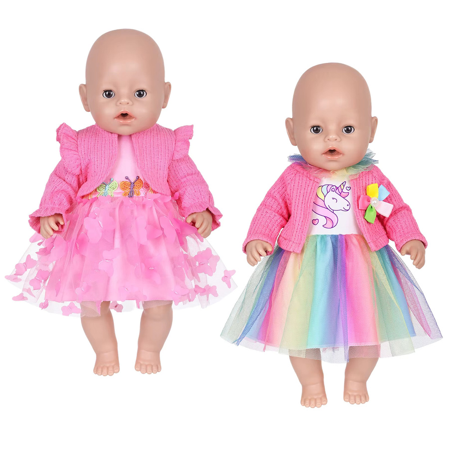 dearbei Puppenkleidungsset, Rosa / Pink, Plüsch / Textil, Einhorn - Bild 1