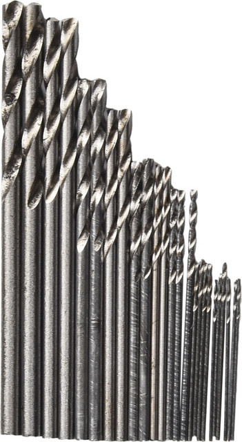 Vibratite HSS Micro Bohrer Set aus High Speed Stahl, 25 Stück, Farbe Silber, Durchmesser 0,5 mm bis 3 mm für PCB und Schmuckarbeiten - Bild 1