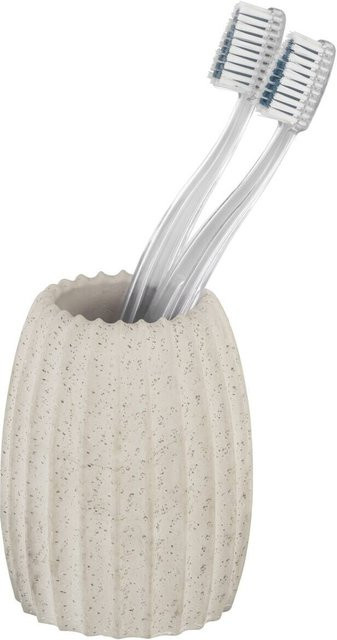 Wenko Zahnbürstenhalter Torretta in Sand und Grau, Durchmesser: 7 cm, Höhe: 10 cm - Bild 1