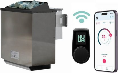 Karibu Bio Saunaofen mit externer Steuerung, 9 kW, grau/silber - Bild 1