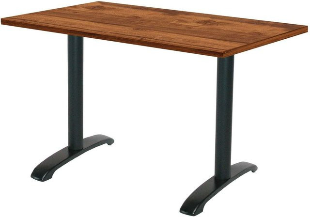 RestooTab Tisch Bazila rechteckig mit Eiche Platte und schwarzem Gestell B/T/H: 160 x 80 x 74 cm - Bild 1