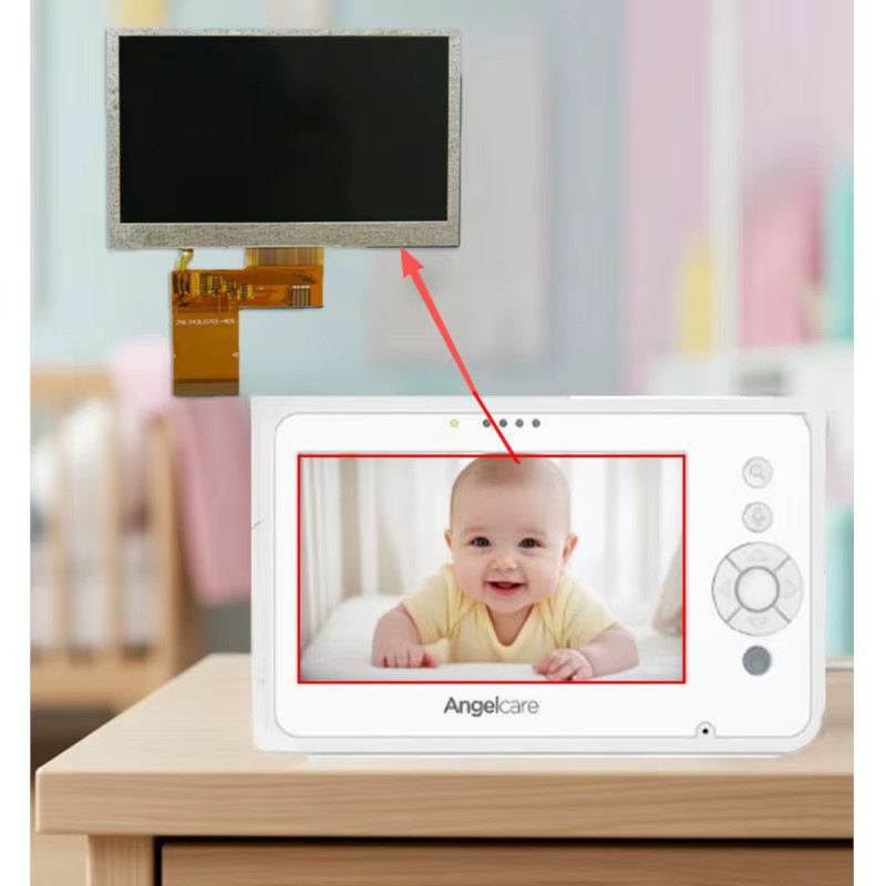 Angelcare Ersatz-LCD-Display 4,3 Zoll für Babyphone AC25 in Weiß - Bild 1