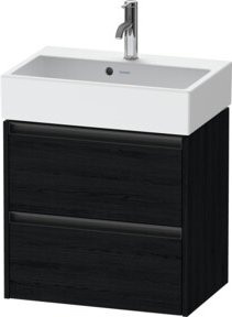Duravit Waschtischunterschrank Ketho.2 Compact mit 2 Schubladen, wandhängend, Farbe: Weiß, B/T/H: 58,4 x 39,0 x 54,9 cm - Bild 1