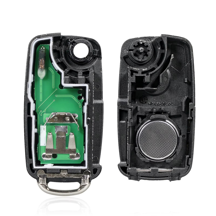 KEYYOU Fernbedienung Klappschlüssel 434 MHz ID48 Chip für VW Volkswagen Golf Passat Tiguan Polo Jetta Beetle Skoda Seat in Schwarz - Bild 2