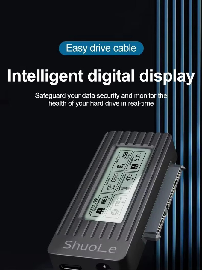 KEBIDU USB zu SATA Adapter Konverterkabel USB 3.2 3.0 für 2,5 Zoll SSD und HDD Festplatten, Schwarz - Bild 6