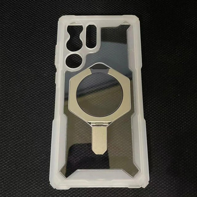 Original Plasma XTE Magnetische MagSafe Hülle mit Ring-Ständer für Samsung Galaxy S26 S25 S24 S23 Ultra Plus, Stoßfeste Schutzhülle, Transparent - Bild 1