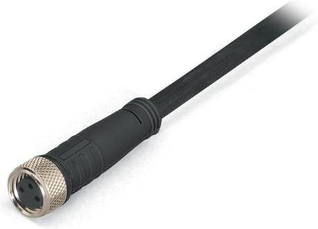WAGO Sensor-Aktor-Steckverbinder 756-5101/030-100 M8 Buchse gerade, 3-polig, schwarz, Länge: 10,00 m - Bild 1