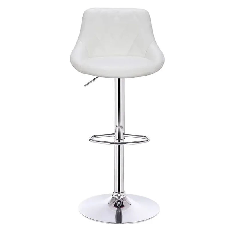 WOLTU Barstuhl höhenverstellbar und drehbar in Beige mit Samt oder Kunstleder und Fußstütze - Bild 2