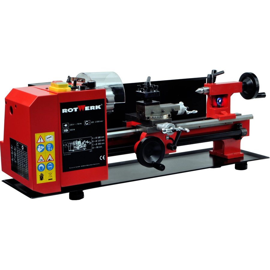 Rotwerk Drehmaschine EDM 350 BL in Rot - Bild 2