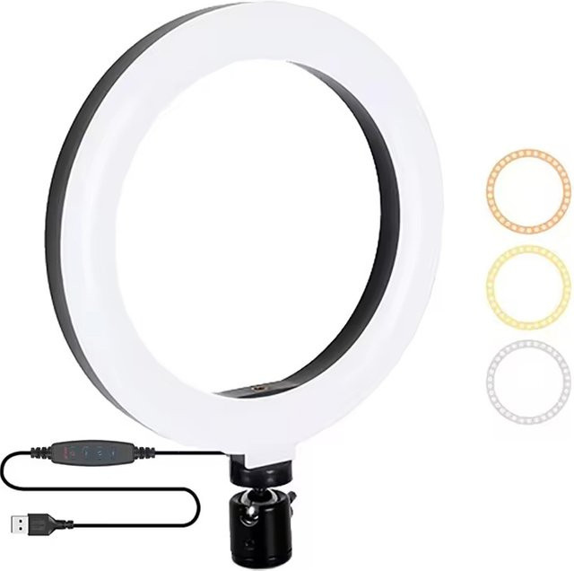 Viesrita LED Selfie-Ringlicht mit Augenschutz für Fotografie und Heimstudio, Durchmesser: 16 cm, 26 cm oder 33 cm - Bild 1