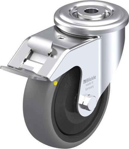 Blickle Lenkrolle LER-TPA 102KF-FI-ELS mit Feststeller, Rad-Durchmesser: 100 mm, Tragfähigkeit: 70 kg, grau/schwarz - Bild 1