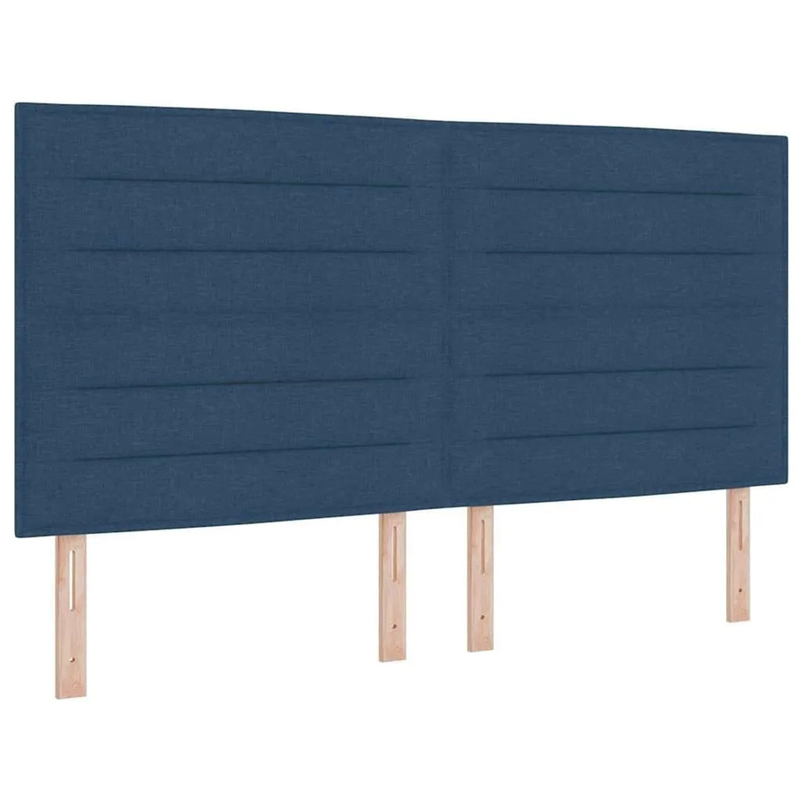 vidaXL LED Boxspringbett Blau mit Matratze und Taschenfederkern B/T: 180 x 200 cm - Bild 1