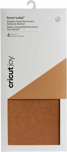 Cricut Joy Smart Label Cardstock braun, 4 Stück, B: 13,9 cm, L: 30,5 cm - Bild 1