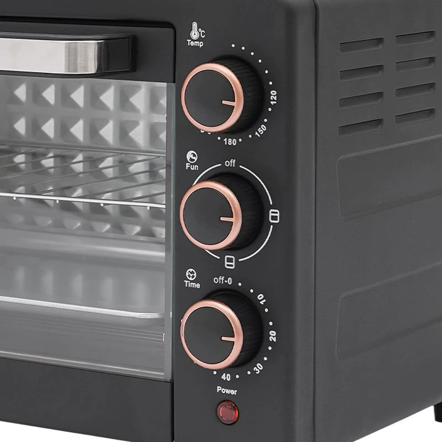 Bymaocar Elektroofen mit Grillfunktion, 1000W, 22L, Schwarz - Bild 3