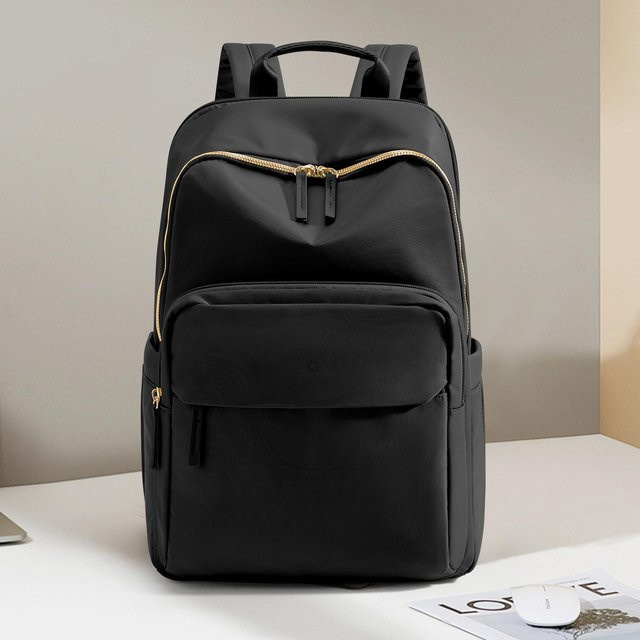 Weft Wasserdichter Laptop-Rucksack für Damen und Herren in Schwarz - Bild 1