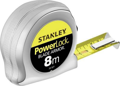 Stanley Bandmaß Micro Powerlock Blade Armor, 8 m, Silber/Gelb - Bild 2