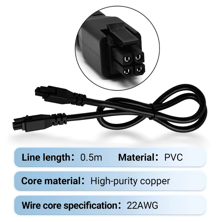 Bambu Lab AMS Lite Stromverlängerungskabel 4-PIN OEM Stecker-zu-Stecker Ersatzteil für A1 und A1 Mini 3D-Drucker in Schwarz - Bild 5