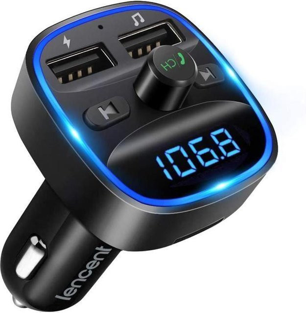 LENCENT Bluetooth FM-Sender und MP3-Player Adapter in Schwarz - Bild 1