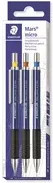 Staedtler Mars Micro 775 Druckbleistift mit B-Minen in Blau, 3er-Set - Bild 1