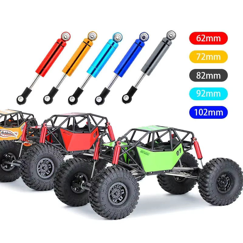 NeebRC RC Auto Stoßdämpfer, 2-teiliges Set, 1:10, Metall, Schwarz - Bild 3