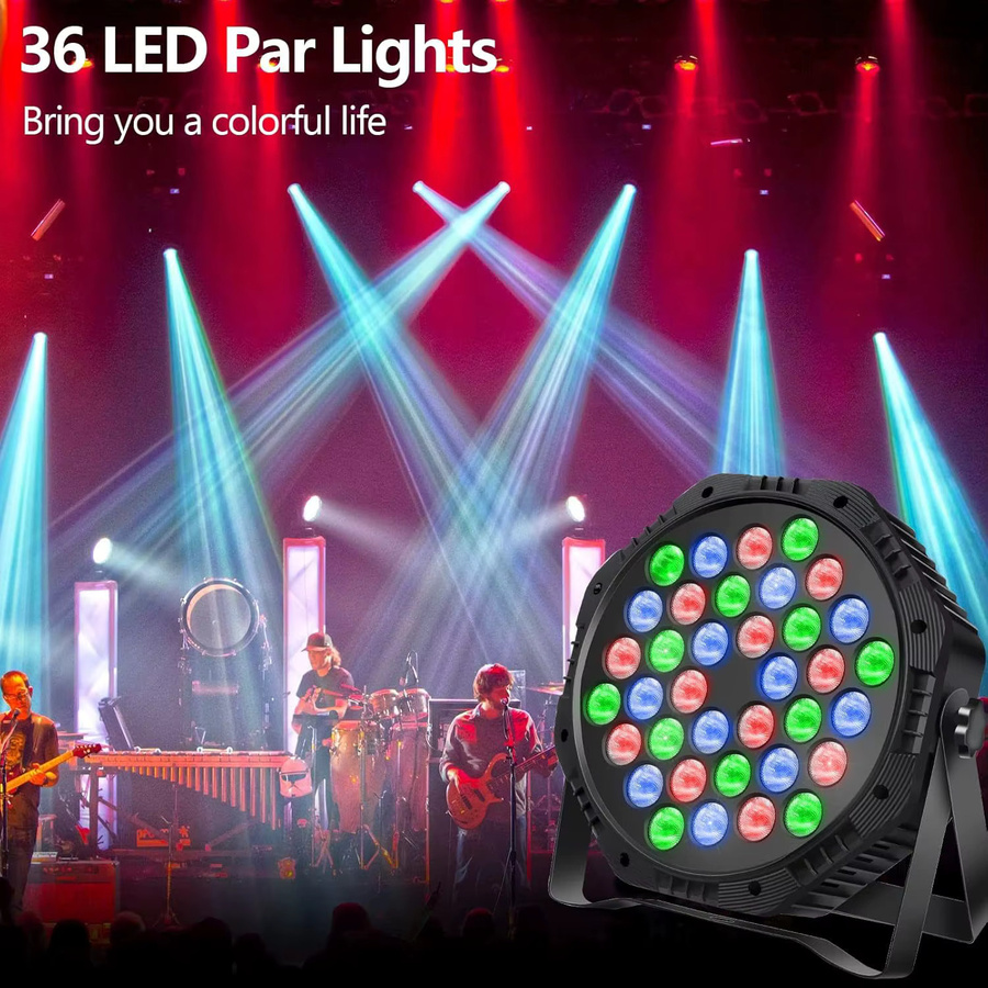 Donirt RGB DMX LED Par Effektbeleuchtung für Party und Hochzeit in Schwarz - Bild 6