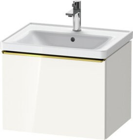 Duravit Waschtischunterschrank D-Neo in Weiß Hochglanz, B/T/H: 58,4 x 45,2 x 44 cm - Bild 1