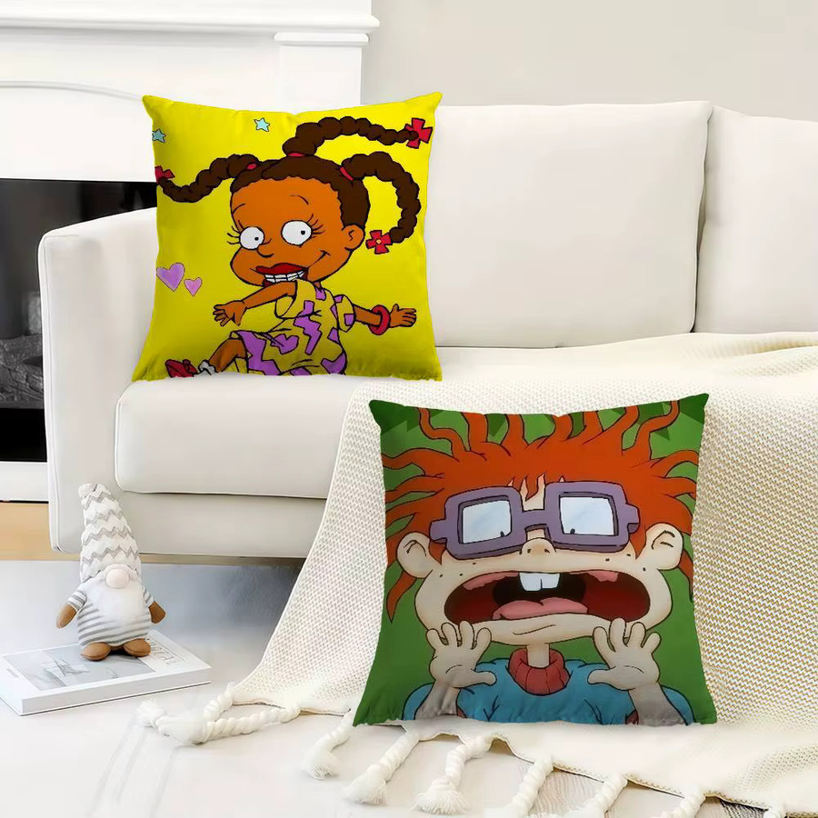 Bilibili Rugrats Motiv Kissenbezug quadratisch, Mehrfarbig, B/T/H: 45 x 45 x 45 cm - Bild 4