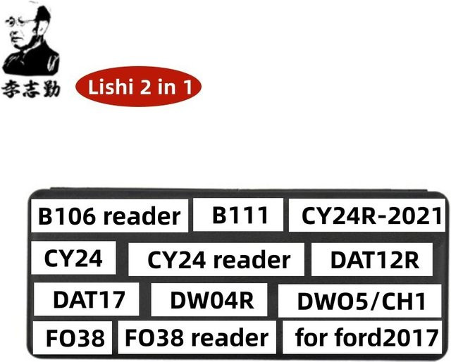 IWOWKEY Lishi 2 in 1 Schloss Decoder Set für Ford und verschiedene Fahrzeugmodelle B106 B107 B111 CY24 CY24R-2021 DAT12R B54 DAT17 DW04R DWO5 CH1 FO38 HU198 - Bild 1