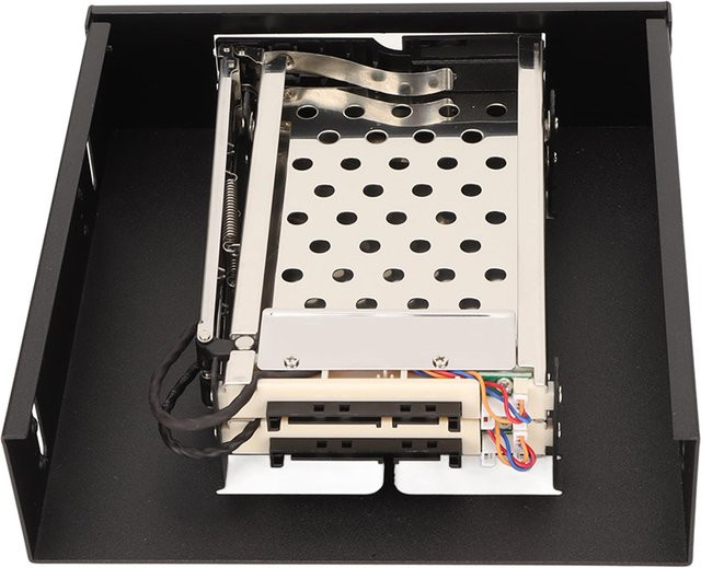 DIYelecs 2,5 Zoll Internes HDD-Gehäuse mit SATA-Anschluss bis 6 Gbit/s, Hot Swap und Schlüsselschloss, Schwarz - Bild 1