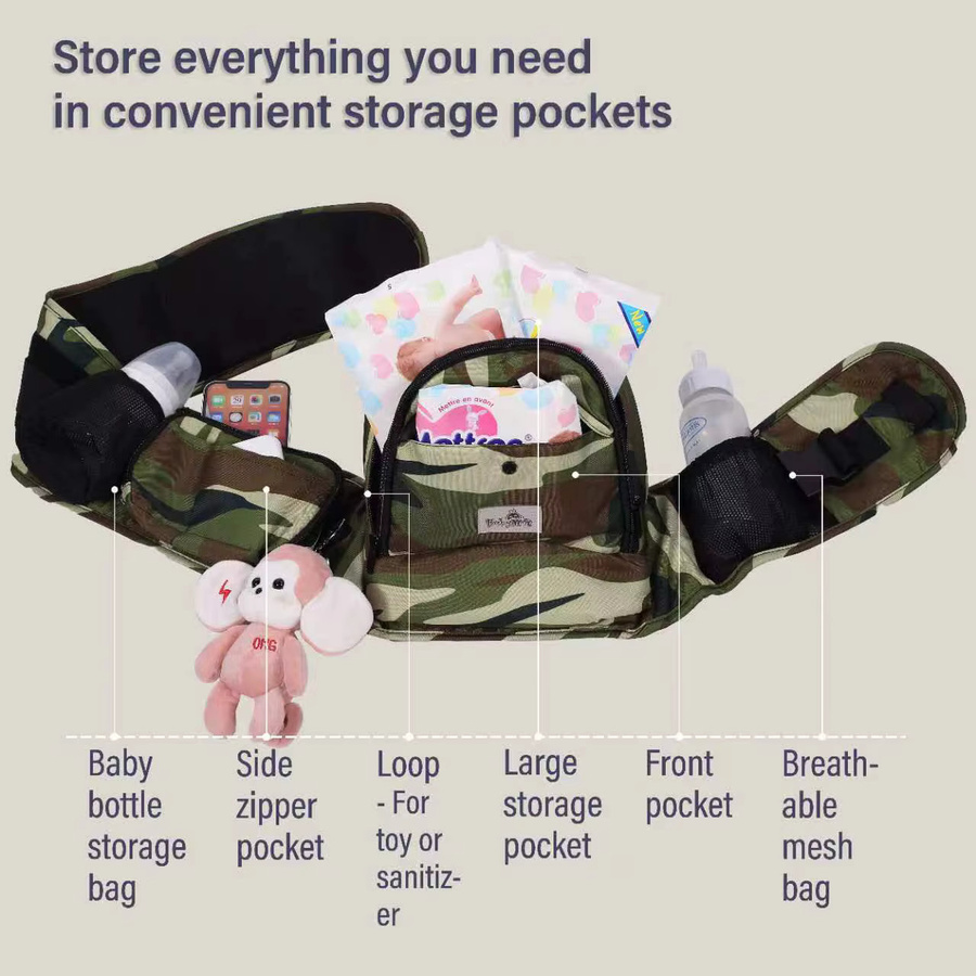 Dajinbear Baby Tragehilfe mit Hipseat und Hüftsitz in Multicolour - Bild 3