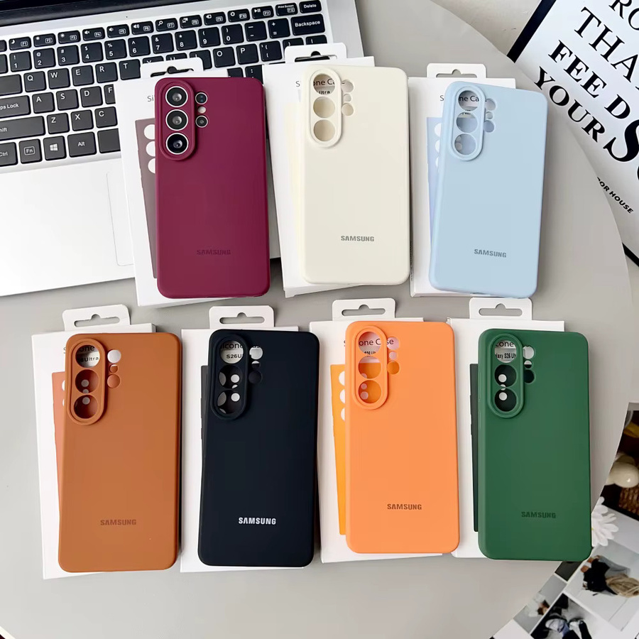 Hochwertige Flüssigsilikon-Schutzhülle für Samsung S26, S25 Ultra, S25 Plus und S24 in Orange - Bild 3