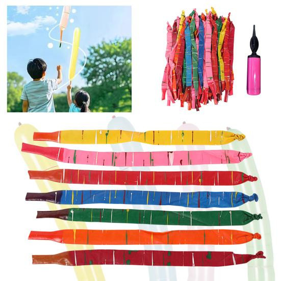 Jiawei Raketenballons mit Pumpe, bunte Raketenballons mit Pfeifgeräusch, 1-teiliges Set - Bild 3