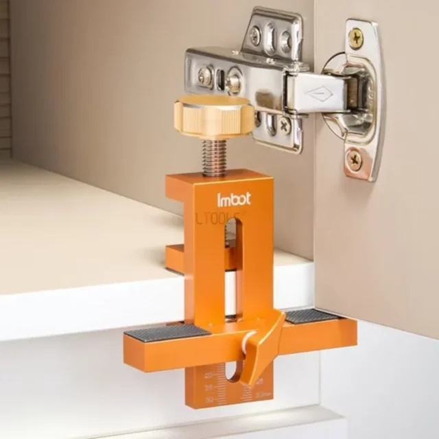 LTOOLS Installationsvorrichtung für Schranktüren aus Aluminium in Orange mit verstellbarem Klemmbereich von 7–40 mm - Bild 1