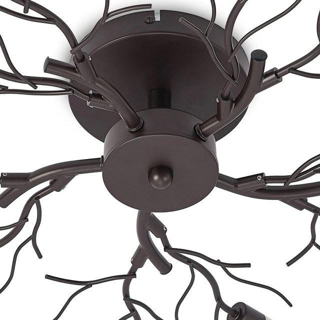 Lindby Deckenlampe Bigna Modern aus Metall in Braun, 10-flammig mit G9 Fassung - Bild 1