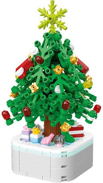 Bausteine Weihnachtsbaum Topfblumenstrauß, Kinderspielzeug, ab 14 Jahre - Bild 1