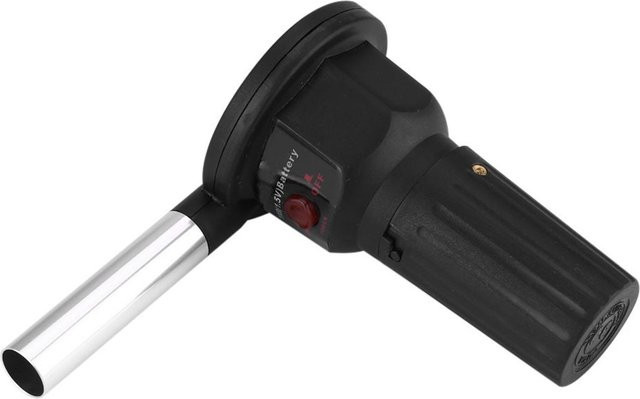 Tragbarer batteriebetriebener Grillventilator mfySpace für Holzkohlegrill in Schwarz - Bild 1