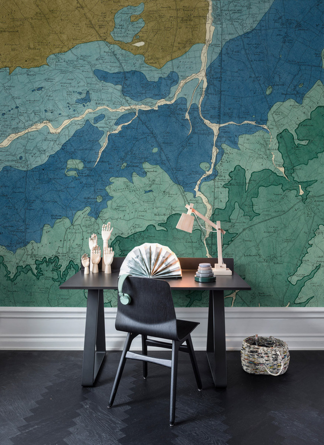 Rebel Walls Mural Oxford Clay abstrakte Vintage Tapete in Gelb, Braun und Multicolour - Bild 1