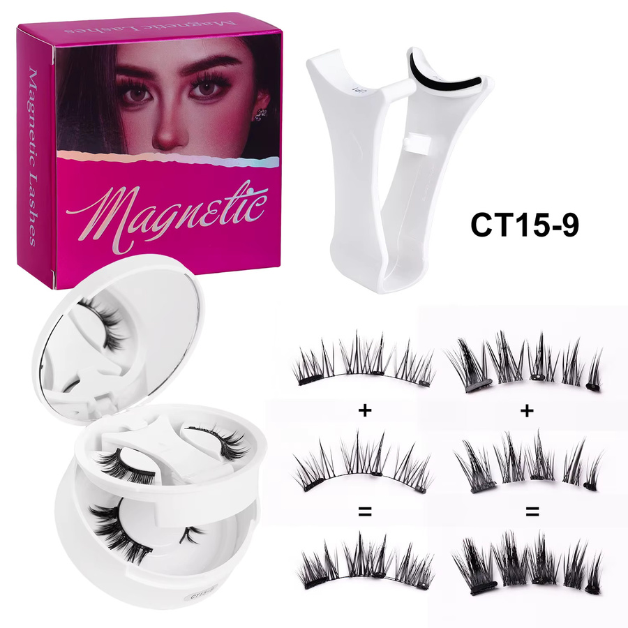 GIOIO Magnetische Wimpern und Pinzetten-Set, 2 Paar, Natürlicher Look - Bild 3