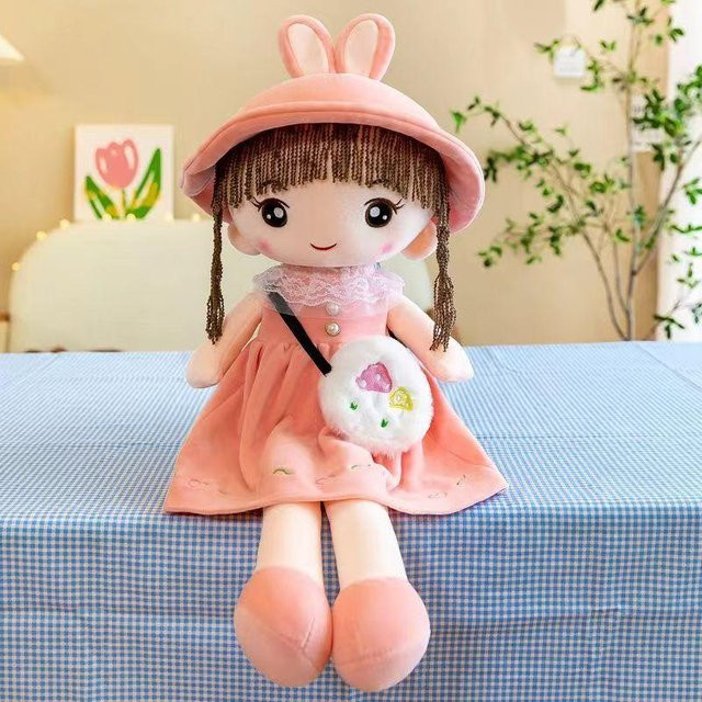Kidsly Kawaii Mädchen Plüschpuppe, Plüschtiere, rosa, 50cm - Bild 1