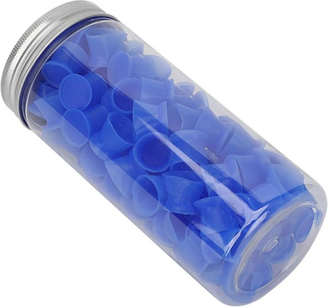 Koogeelife Tattoo Ink Cups, 100 Stück, Silikon, Einweg, Blau - Bild 1