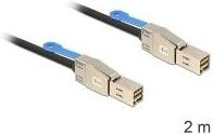 DeLOCK Externes SAS-Kabel 12Gbit/s, 36-polig 4x Shielded Mini MultiLane SFF-8644, Schwarz, Länge: 2,0 m - Bild 1